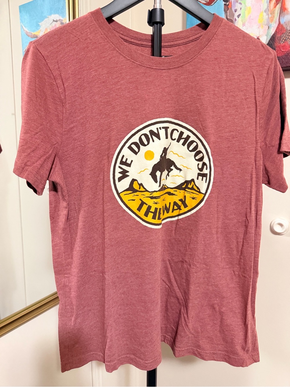Wrangler Men's Rust Red Graphic Short Sleeve Tee